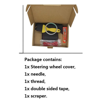 Capa de Volante GNUPME DIY em Couro Sintético Costurada à Mão Preta para Peugeot 308 e Peugeot 408 Antigo