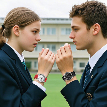 BIDEN Men's Watch Simulated Quartz Sports Men's and Women's Watch 30 Waterproof Second Hand Luminous Easy to Read Dial