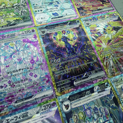 Anime Eeveelution Card Sv8 Eevee Umbreon Sylveon Leafeon Vaporeon 151 Alta Qualidade Trading PTCG Hobby Cartão Colecionável Presente