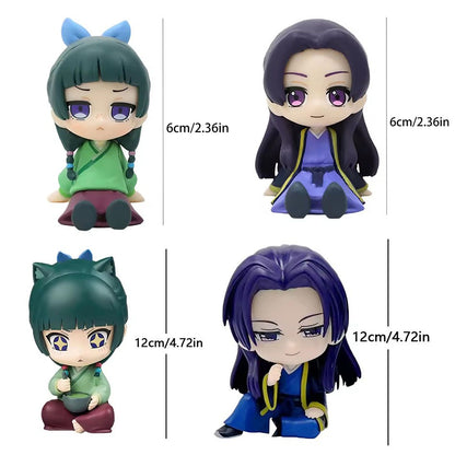 The Apothecary Diaries Maomao Jinshi Q Version Mini Figure Anime Periferia Kawaii Sentado Brinquedos Enfeites de Carro de Mesa Modelo Presentes