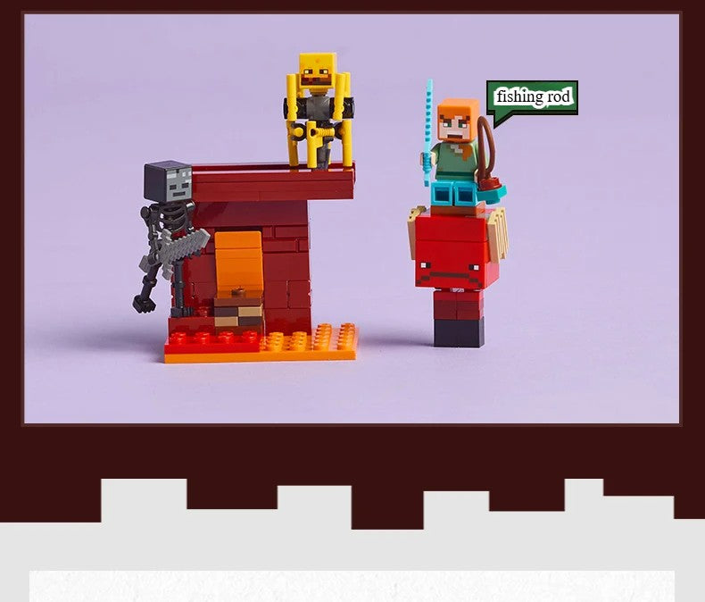 LEGO® Minecraft® Batalha de Lava do Nether Grande Diversão de Construir e Brincar para Meninos e Meninas a Partir de 6 Anos Presente de Aniversário e Natal 21266 99 Peças
