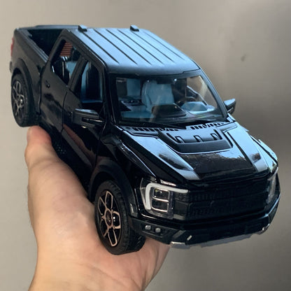 Caminhonete Ford Raptor F150 de Liga Leve, Escala 1:20, Veículos Fundidos e Brinquedos de Carro, Modelo Miniatura para Crianças e Presentes