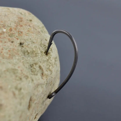 Hirisi 15x Anzóis de Pesca de Carpa Com Olhal Micro Farpa Aço de Alto Carbono Anzóis Revestidos de PTFE Acessórios de Pesca X915
