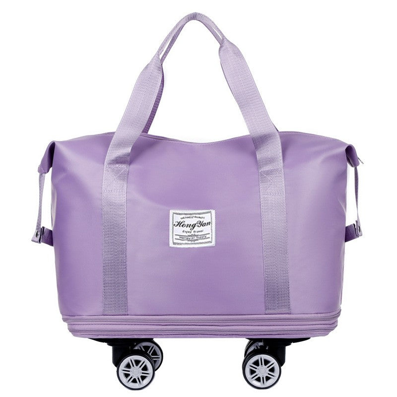 Mala expansível com rodízio universal Grande capacidade de armazenamento para separação de itens secos e molhados Bolsa de viagem e fitness leve