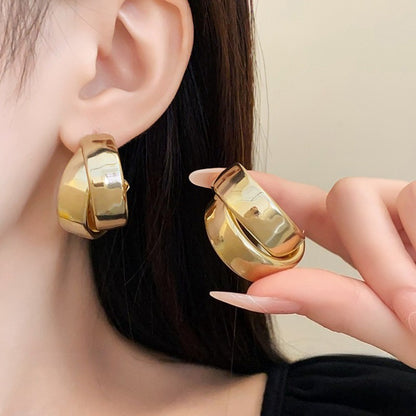 Brincos de pino em forma de folha de aço inoxidável para mulheres e meninas joias da moda da moda de alta qualidade elegantes e delicadas ideias de presente