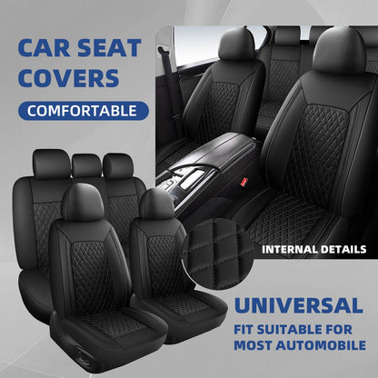 Conjunto Completo de Capas de Assento de Carro Universais para SUV Sedan Van - Banco Traseiro Dividido Dianteiro Proteção Interna Automotiva 0910