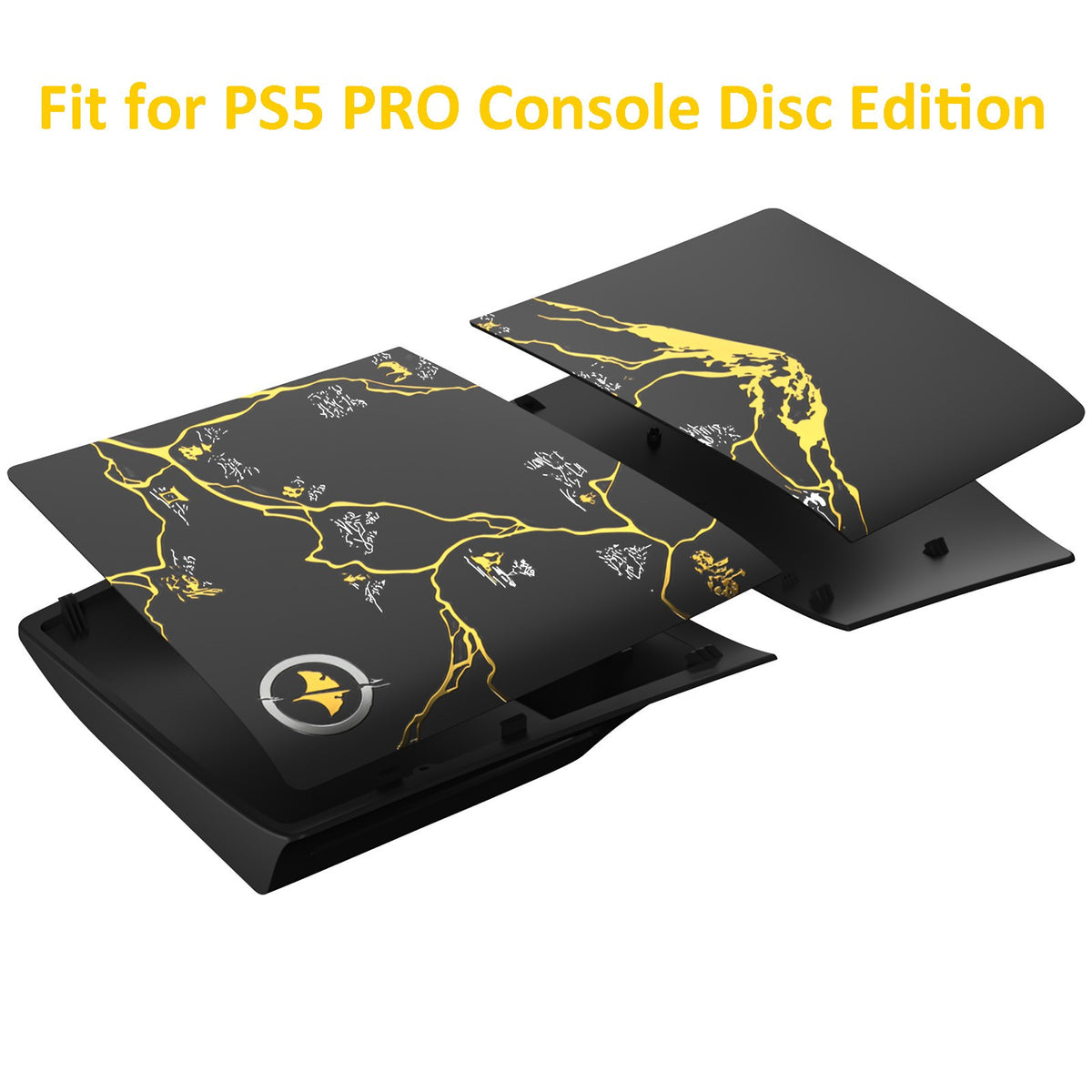 4PCS Limited Face Plates Cover for PS5 Pro/for PS5 Slim Disc Console Ghost Black Yotei Shell Accessories Protective Panels