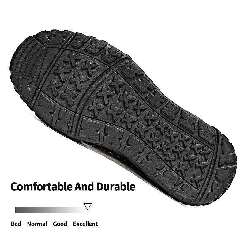 New Autumn Handmade Leather Men Boots Outdoor Design Sneakers Man Breathable Casual Leather Shoes Men Ankle Boots Fall Plus Size