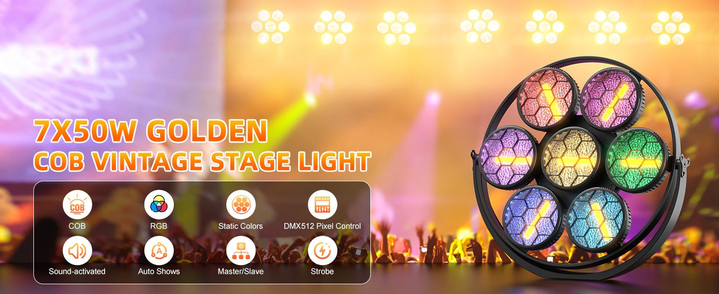 350W COB LED Retro Lights Linear Vintage Light Stage Effect Lighting Projector for Party Concert Wedding Theater Live Show Club