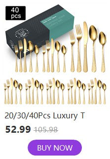 20/30/40Pcs Luxury Tableware Flatware Set Creative Snake Skin Hotel Steak Dinnerware Set Stainless Steel Gold Cutlery Set Gift