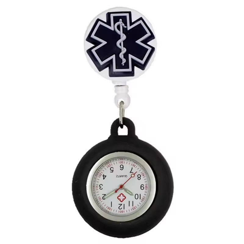 Lovely Hospital Medical Nurse Doctor Icons Cartoon FOB Pocket Watches Fashion Accessories Unisex Women Mens Clip Hang Clock Gift