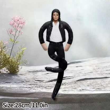 28cm Michael Jackson Action Doll Michael Jackson Cosplay Props Soft Stuffed Doll Abstract Joint Mobility Doll Collection Gift