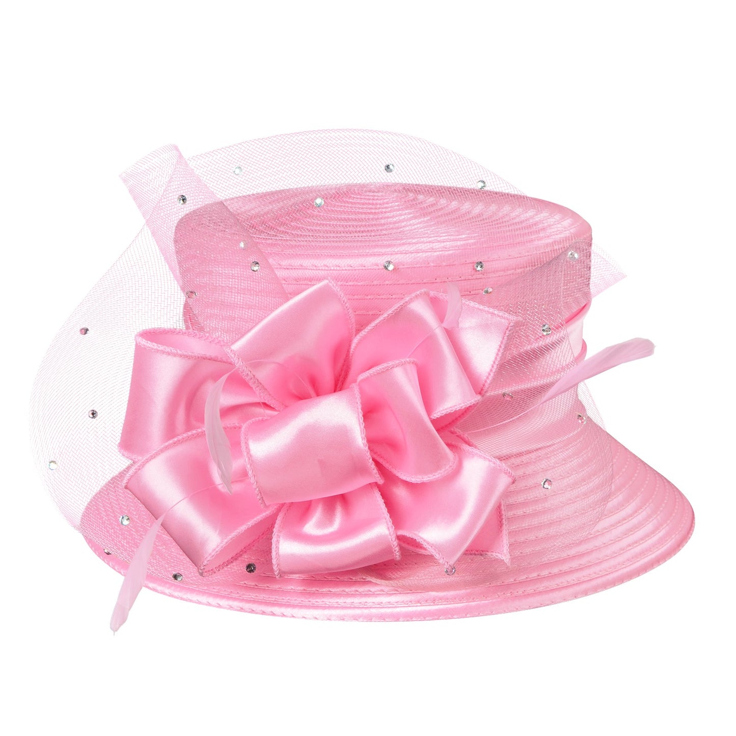 Chapéus de igreja elegantes e sofisticados para mulher, com diamantes, 2025, chapéus de casamento, fascinators para mulher
