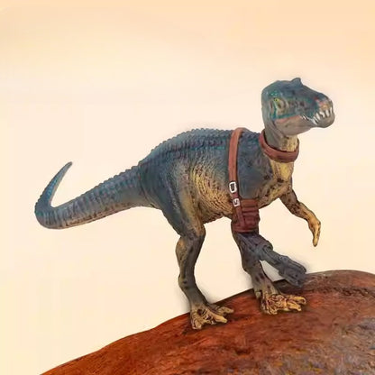 Brinquedo Modelo de Dinossauro da Série Jurassic Park Cabeça e Cauda Móveis com Selo de Aço Presente Infantil Enfeite de Mesa Feito à Mão