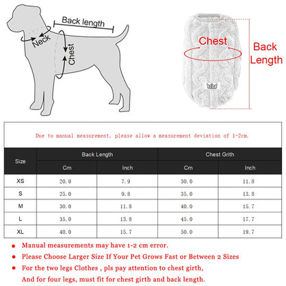 Fleece Warm Dog Cloth Sleeveless Soft Cozy Plush Vest Puppy Winter Overall for Small Medium Pet Sweatshirt  for Dog and Cat