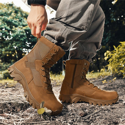 Botas impermeáveis de alta qualidade para homens grandes para caminhadas e treinamento em campo de batalha ao ar livre no outono de 2025