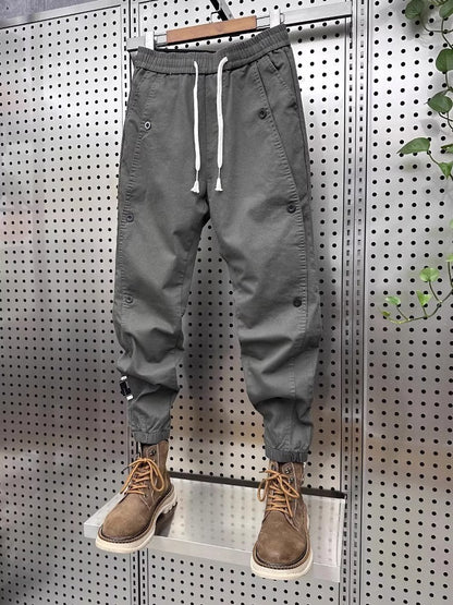 American Sle Workwear Pants Men's Trendy Brand Cuffed Harem Pants Splice Function down Jaet Spring Autumn Thin Casual Pants