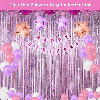 Gold Foil Curtain Fringe Pink For Backdrop Party Back Drop Photo Booth Wedding Graduations Birthday Christmas Event