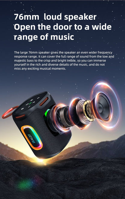 Zealot-S122 Bluetooth Speaker BT5.3 Wireless IPX6 Waterproof Shower Speaker,25W HiFi Stereo Sound,TWS Pairing,20H Music Playtime