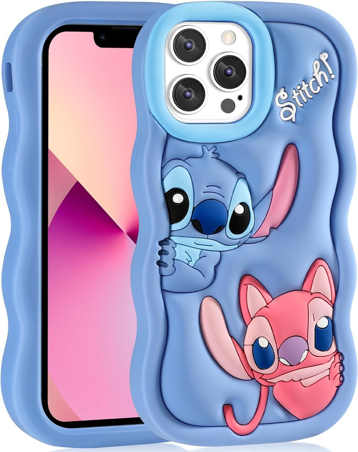 Capa de Silicone Macia com Ponto de Onda para iPhone 16 15 14 13 12 11 Pro Plus mini Max Xs XR 6 7 8 SE