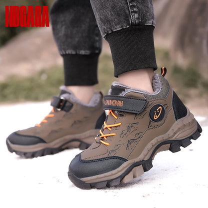 Winter Children's Casual Snow Ankle Boots Non-slip Outdoor Mountain Climbing Shoes Fashion Kids Waterproof Warm Sneakers