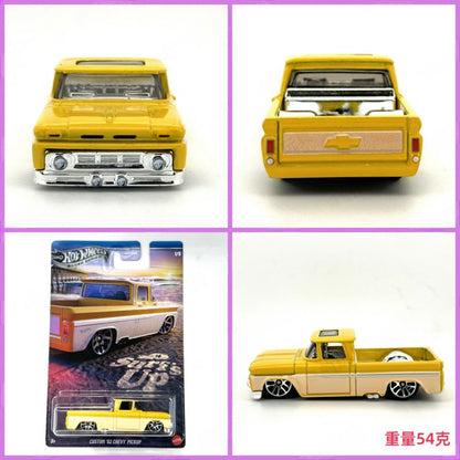 2025 Mattel Hot Wheels Cars Gdg44 Beach Surfing 77Dodge Van 62chevy Pickup Surf Crate1:64 Diecast Vehicle Model Car Toy Boy Gift