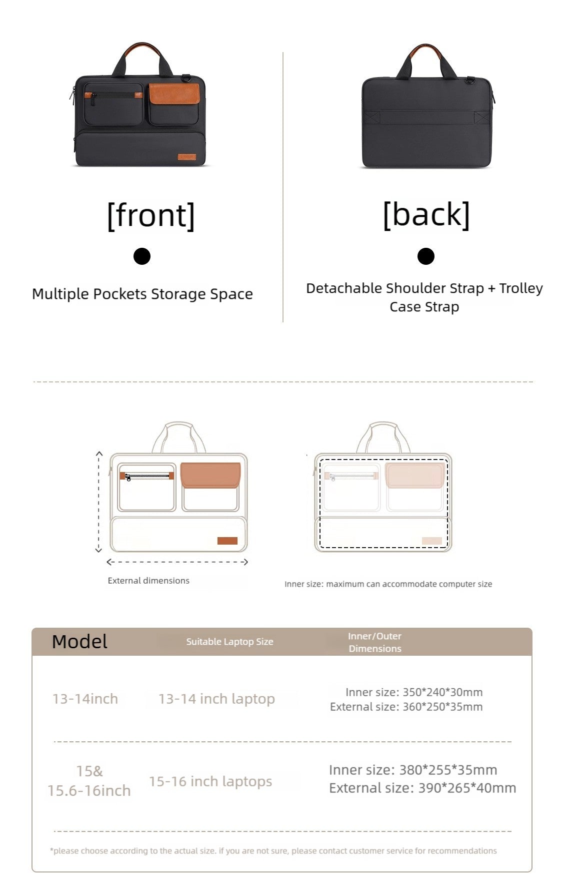 Laptop Sleeve Bag for Macbook Air Pro M3 4 13.3 14 15.6 16Inch Notebook Pouch Shockproof Computer Briefcase Business Travel case