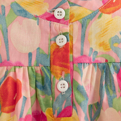 Baby Girl Dress, Summer New Sweet Flower Ruffled Sleeve Children'S Sleeveless Clothes Suitable For 0-3 Years Old