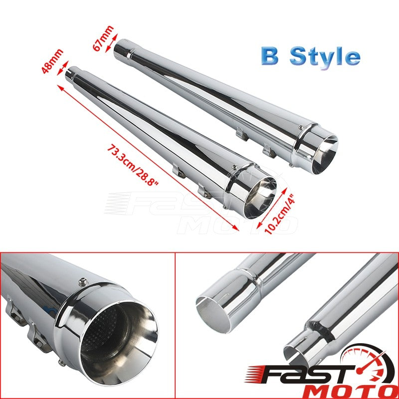 Motorcycle Slip On Mufflers Dual Exhaust Pipes For Harley Touring Road King Road Glide Electra Glides 2017-2023 Exhausts Muffler