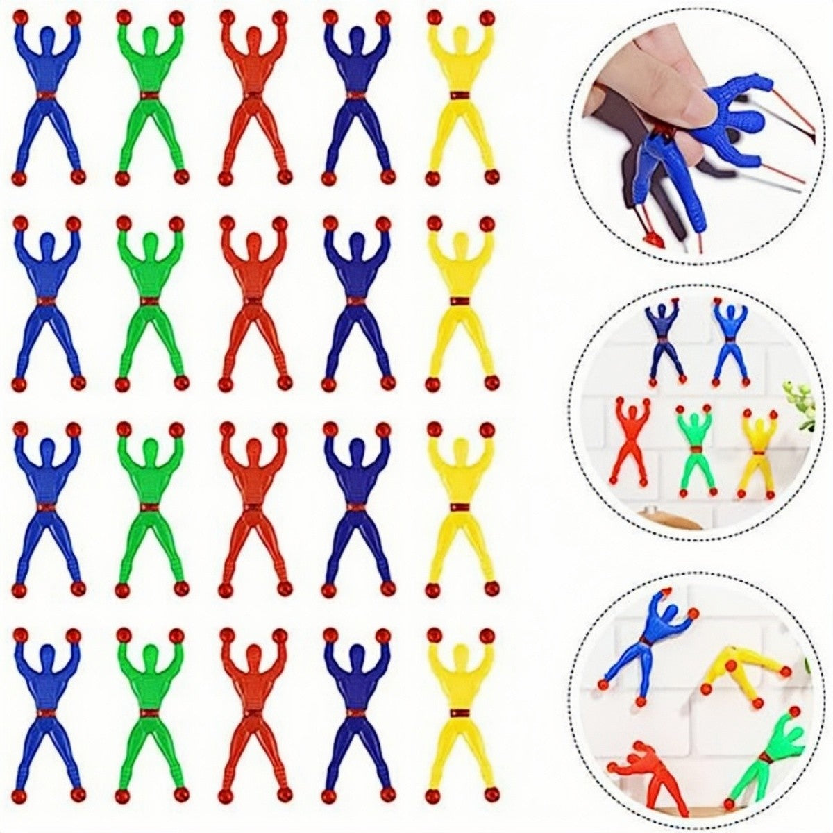 10/100Pcs Novelty Sticky Wall Climbing Climber Men Kids Boy Birthday Party Favors Supplies Pinata Fillers Treat Bag Gifts