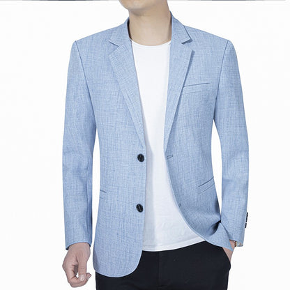 2025 New Men's Suit Jacket Thin Blazers Spring Autumn Solid Business Casual Suit Jacket Men Clothing  Blazer Hombre Coats