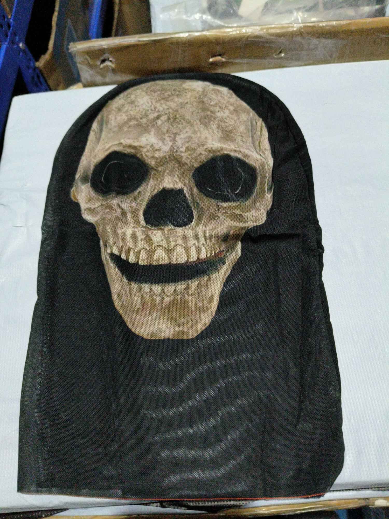 Halloween Ghost 3D Printed Mask, Stretchy Mesh Full Head Accessory, Fun Horror Cosplay Party Halloween