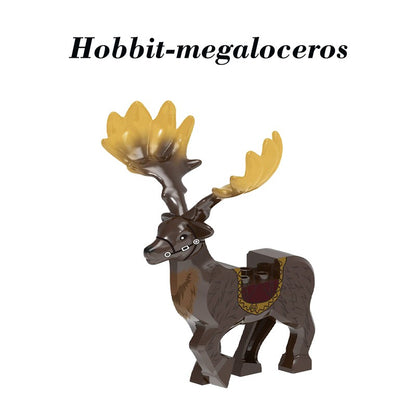 Hot Christmas Animals Deer Building Blocks Farm Scene Zoo City View Elk Reindeer Sled Figures Sika Deer Bricks Girl Boy Toy Gift