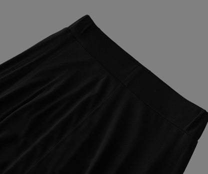 Plus Size High-waisted Skirt Loose-fit Wide-leg Umbrella Skirt Pleats Women's Fashion Clothing Long 80cm