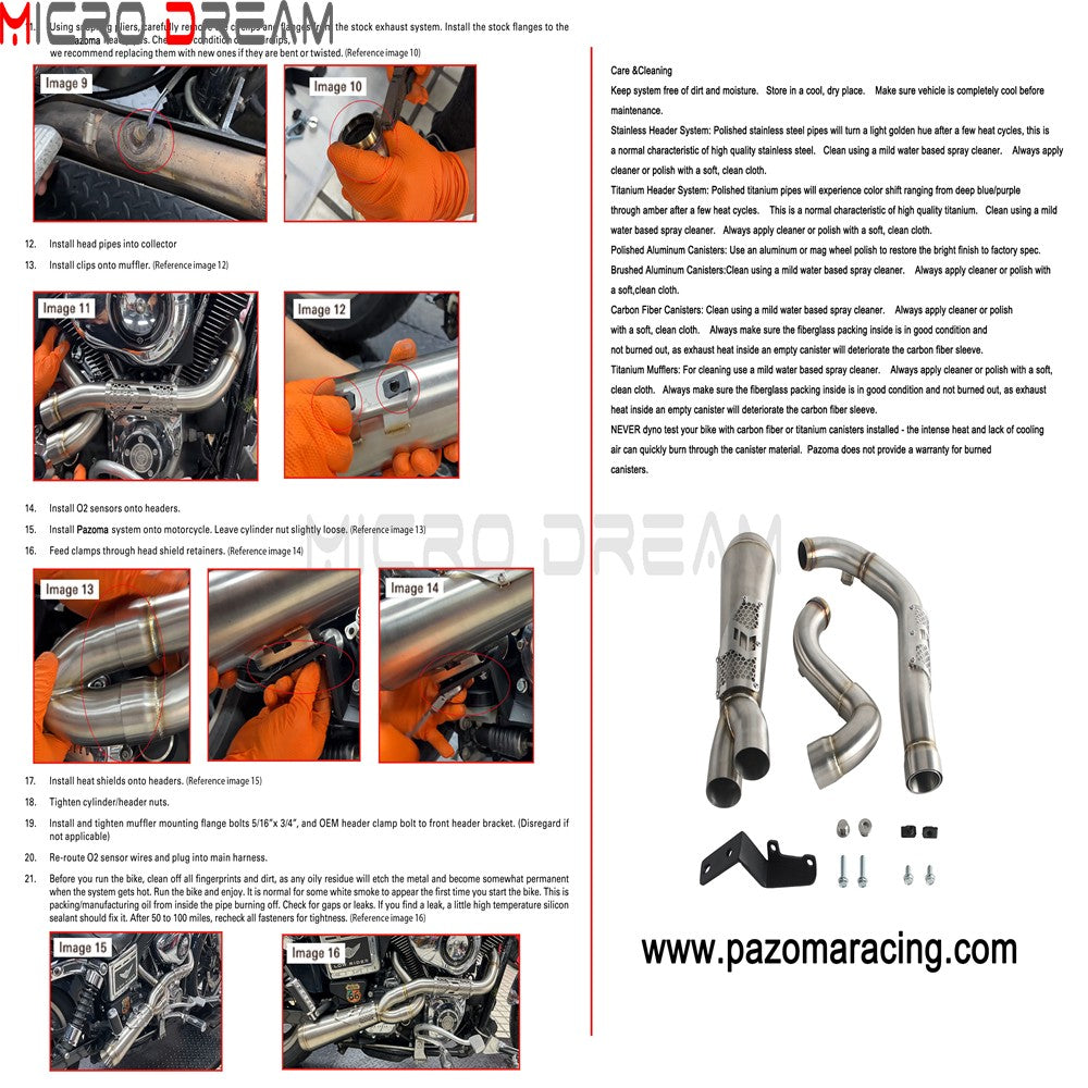 Slip-on Muffler Full Exhaust System 2-in-1 Muffler Pipe For Harley Dyna Low Rider S FXDLS Super Wide Glide FXD FXDWG   FXDF FXDB