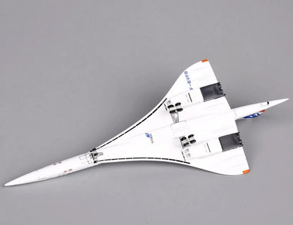 Aviões na Escala 1:400 França 1976-2003 Miniaturas de Aeronaves de Metal Fundido Brancas de Presente Brinquedos de Avião