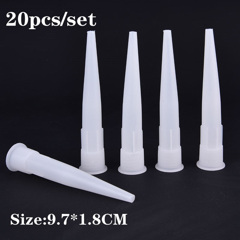20 Bicos Universais para Pistola de Calafetar Bicos de Plástico para Cola de Vidro Pontas de Calafetagem de Silicone Ferramentas para Construção Doméstica