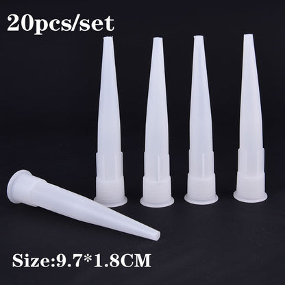 20 Bicos Universais para Pistola de Calafetar Bicos de Plástico para Cola de Vidro Pontas de Calafetagem de Silicone Ferramentas para Construção Doméstica