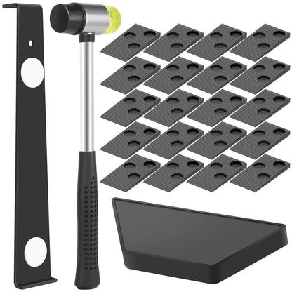 Kit de Instalação de Piso Laminado de Madeira 23 Peças Ferramenta Completa para Piso Laminado com Martelo de Dupla Face e Ferramenta de Barra de Tração Pesada