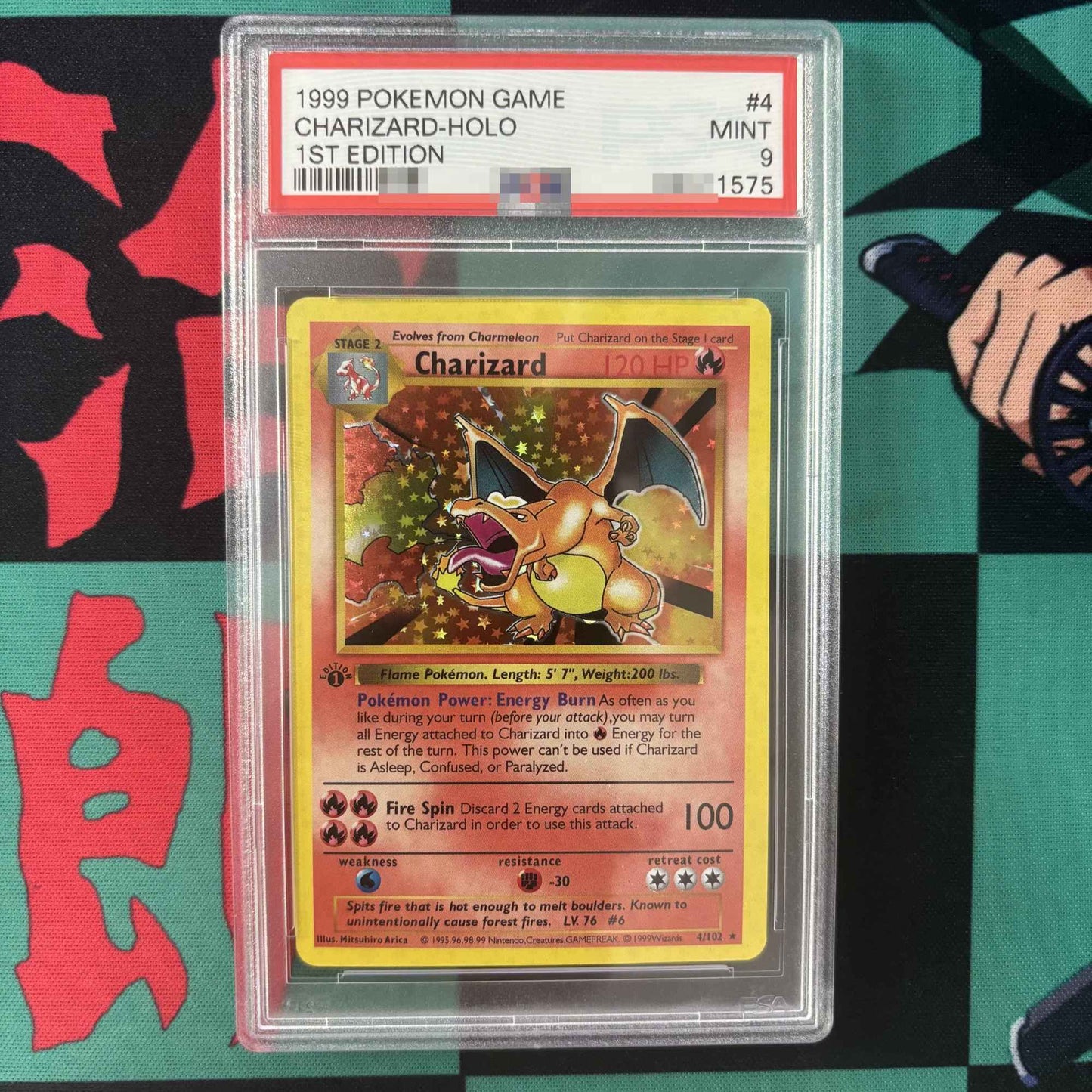 DIY 1999 PTCG JOGO Versão em Inglês 1ª EDIÇÃO CHARIZARD BLASTOISE Card de Coleção Card de Classificação 10Pontos Card de Anime Jogo de Cartas Presente Brinquedo