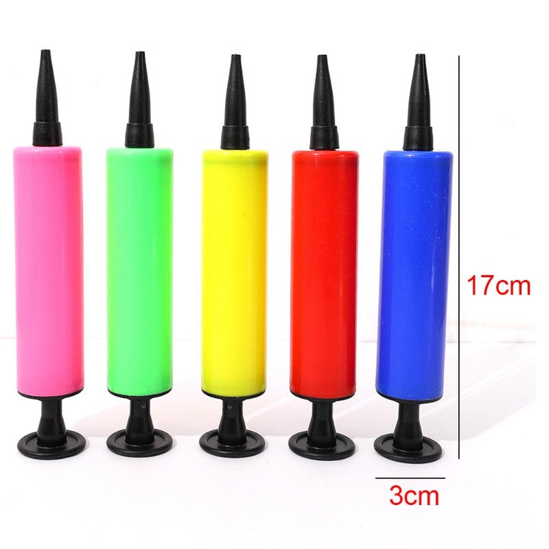 Hand Push Balloon Pump Plastic Balloon Inflater Air Pump Balloon Accessories Birthday Party Wedding Supplies Randomly Color