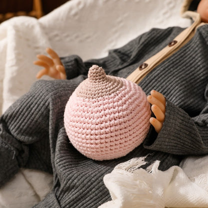 Vamos fazer 1 peça de mordedor de bebê chocalho musical para crianças Chocalho de crochê feito à mão Modelo de amamentação Presente para bebês Brinquedo infantil