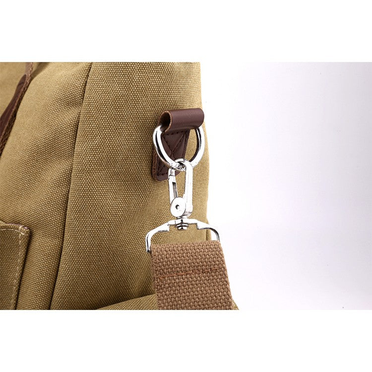 Canvas retro crossbody bag, handbag commuting bag, shoulder bag, work bag, large capacity handbag