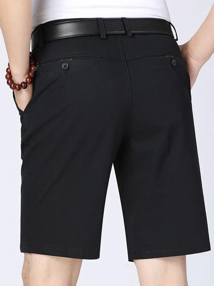 100% Cotton Shorts Men Knee Length Boardshorts Classic Brand Comfortable Clothing Beach Shorts Male Short Trousers