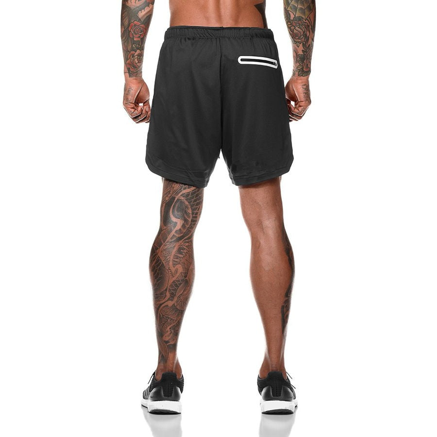 2025 New Men's Camo Running Shorts 2 in 1 Double Layer Quick Dry Gym Fitness Exercise Jogging Training Shorts Male Sports Short