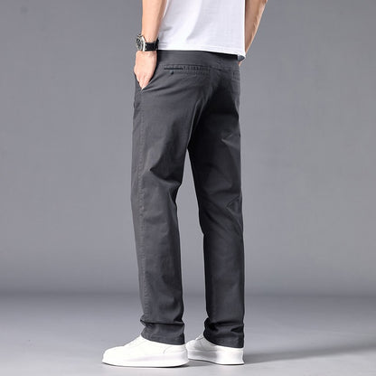 New Casual Pants Men Straight Fit Stretch Autumn Chino Trousers Male Formal Work Business Dress Khaki Fashion Spring Pants