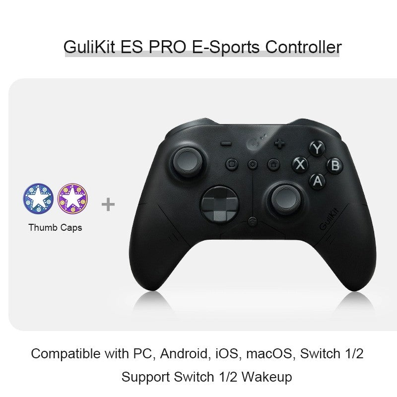 GuliKit ES Pro E-Sports Controller for Nintendo Switch 1/2 Wireless Gamepad with TMR Joystick for PC Windows Android iOS macOS