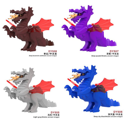 Blocos de Montar Zoológico Medieval Acessórios de Personagens Montarias Animais Cervos Elefantes Camelos Lobos Cavalos de Guerra Tijolos Brinquedos Presentes K080