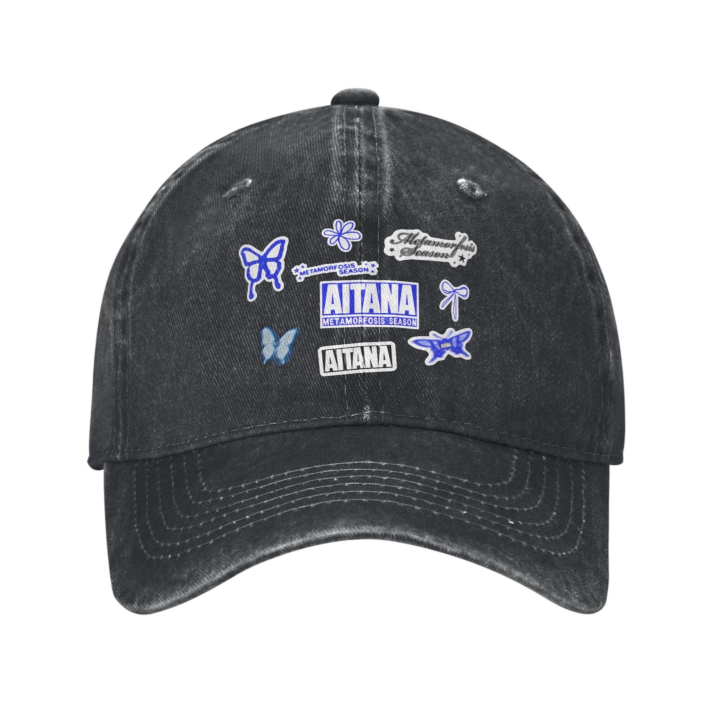 Boné de beisebol Summer Butterfly Aitana Boné de sol Dropshipping Design Bonés de Hip Hop Lavados Masculino Adulto Vintage Kpop Rock Bonés de beisebol