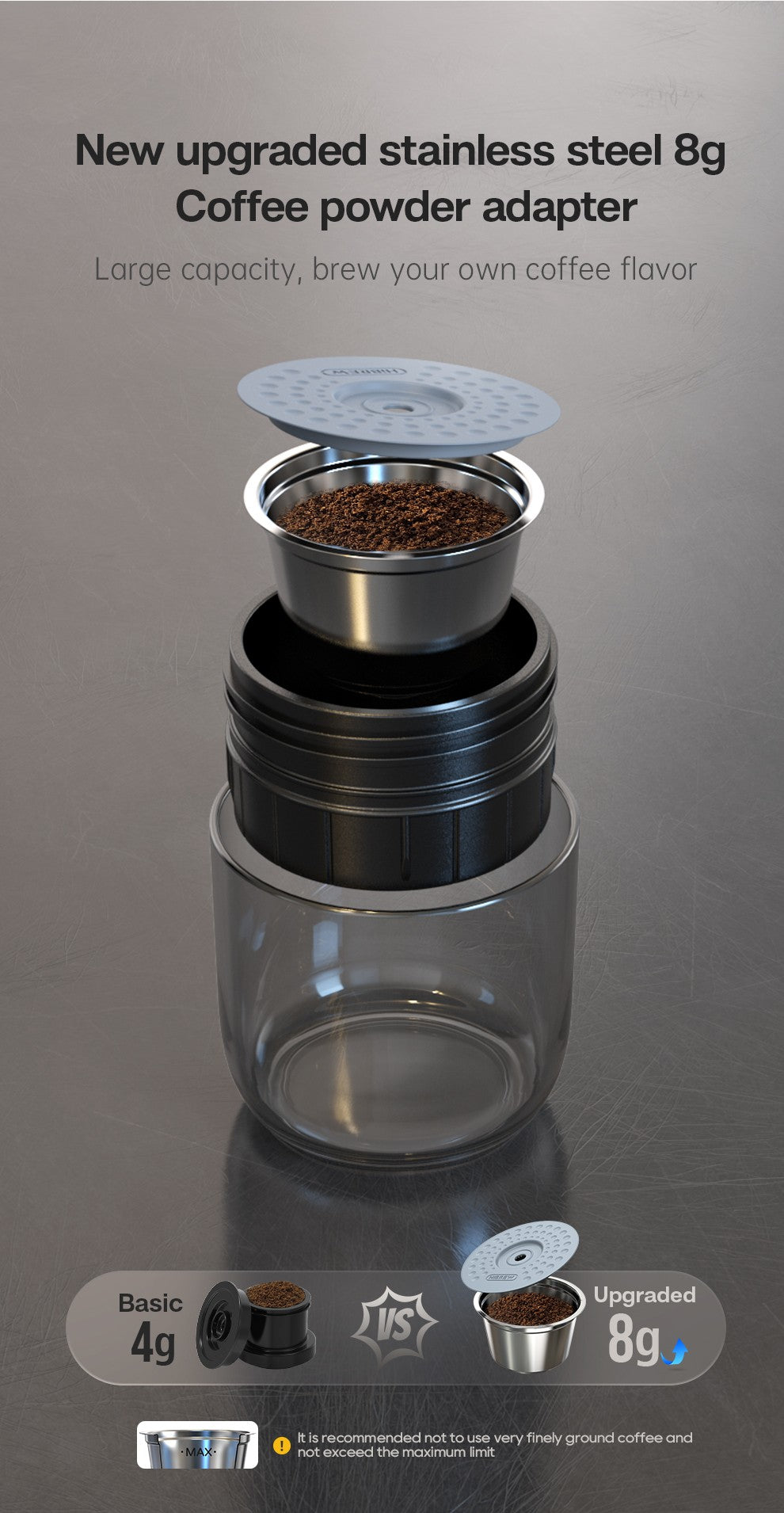 HiBREW Máquina de Café Portátil para Carro e Casa, DC12V Cafeteira Expresso Compatível com Cápsula Nespresso Dolce Pó de Café H4A